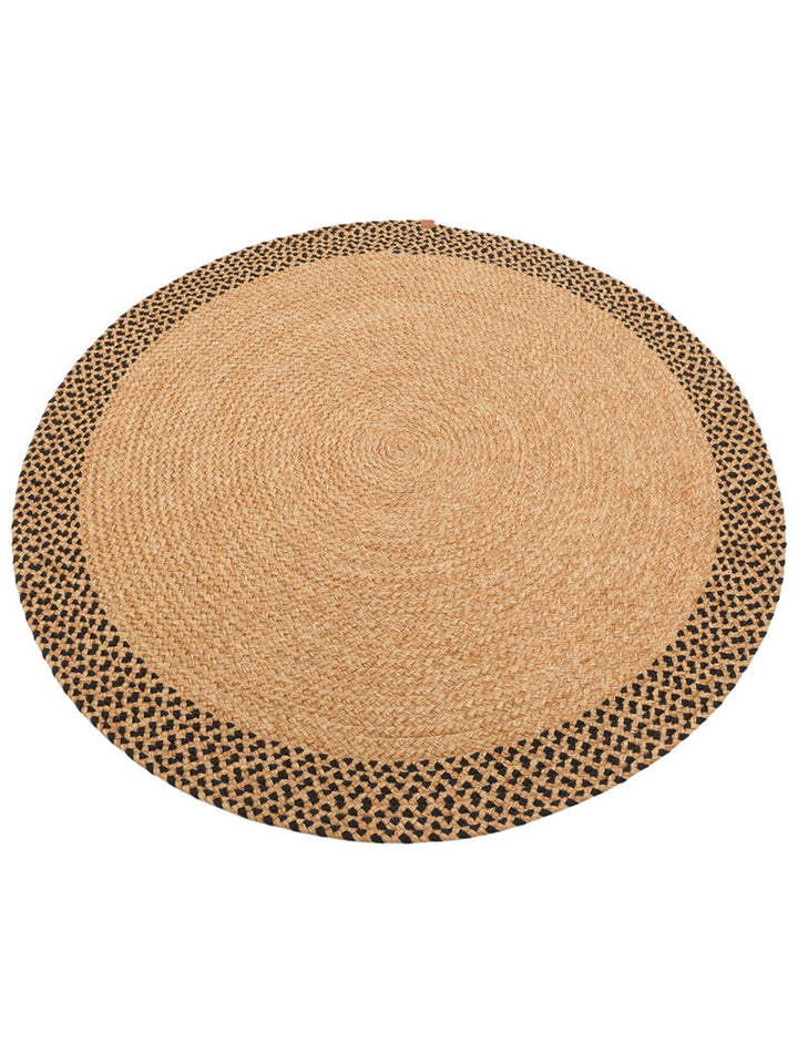 Cancun Jute Cotton Blend Living Room Hallway Kitchen Cotton Straw Knitted Rug 19NATBQ