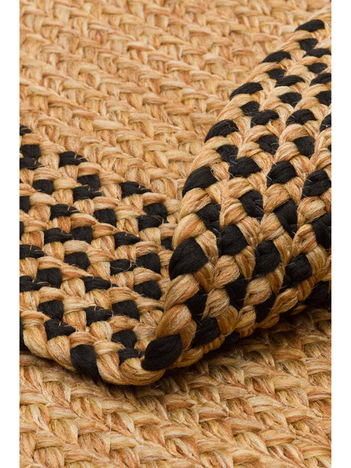 Cancun Jute Cotton Blend Living Room Hallway Kitchen Cotton Straw Knitted Rug 19NATBQ
