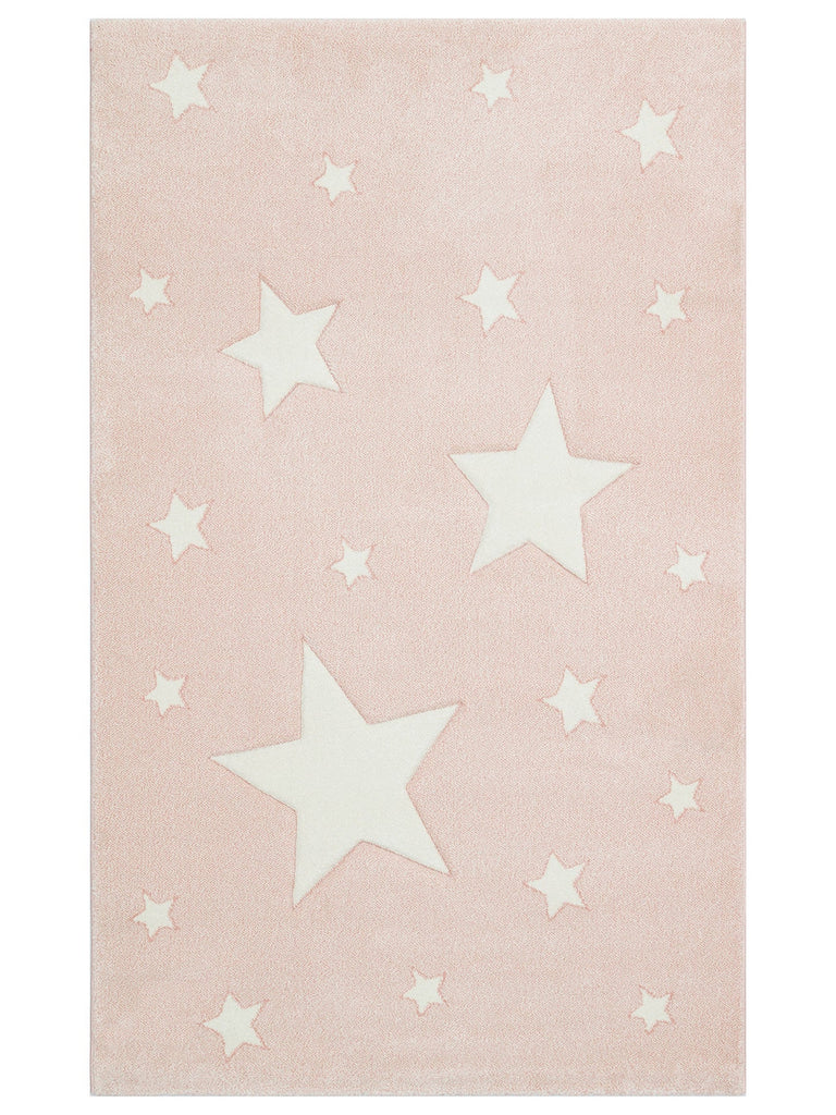 Carpetdocia Kids Eğlenceli Yıldız Desenli Çocuk Halısı 12 PINK