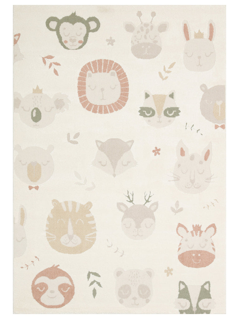 Carpetdocia Kids Pastel Renkli Hav ve Toz Vermeyen Çocuk Halısı 04 CREAM MULTY