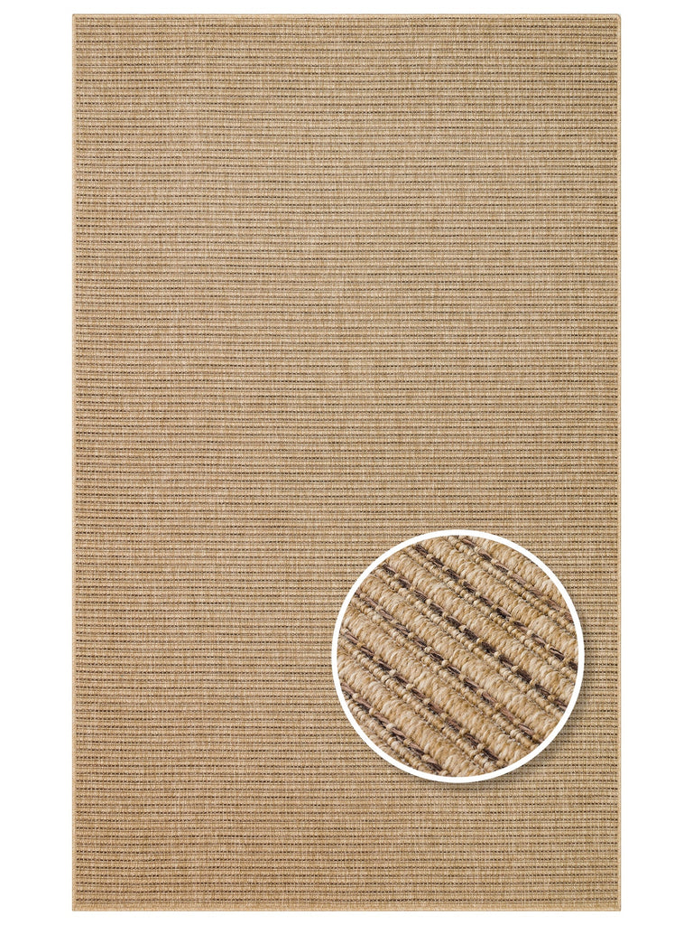 Dream İç ve Dış Mekan Kullanımına Uygun Kolay Temizlenebilir Sisal Görünümlü Halı 01 NATURAL MOCHAXW