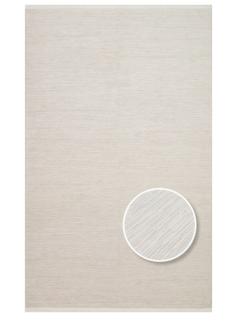 Fade Serisi Sade Desenli Oturma Odası Salon Koridor Antre Yatak Odası Modern Halı PLAIN CREAM
