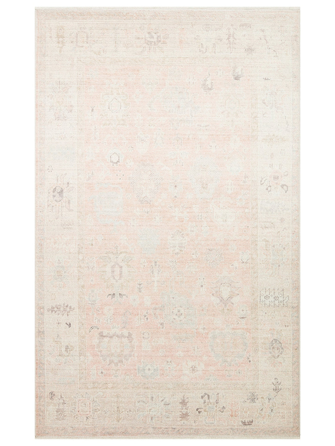 Floransa Serisi Pastel Tonlara Sahip Vintage Desenli Şık Halı 01 PASTEL - Carpetdocia