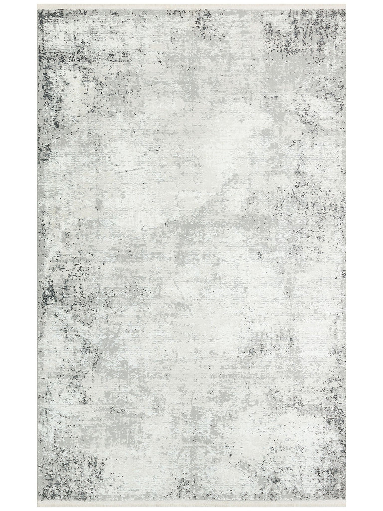 Pasific Serisi Eskitme Desenli Salon Oturma Odası Koridor Antre Modern Halı 05 CREAM GREY XW