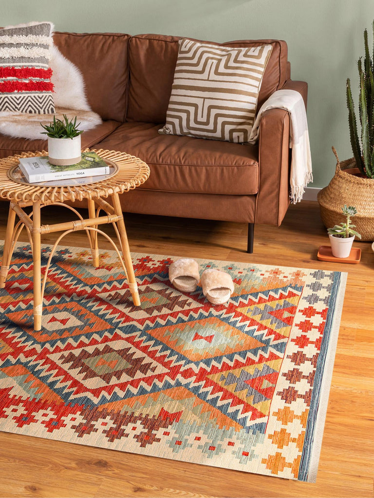 Rota Yıkanabilir, Çift Taraflı Kullanıma Uygun Yumuşak Tuşeli Otantik Kilim 09 LIGHT MULTY