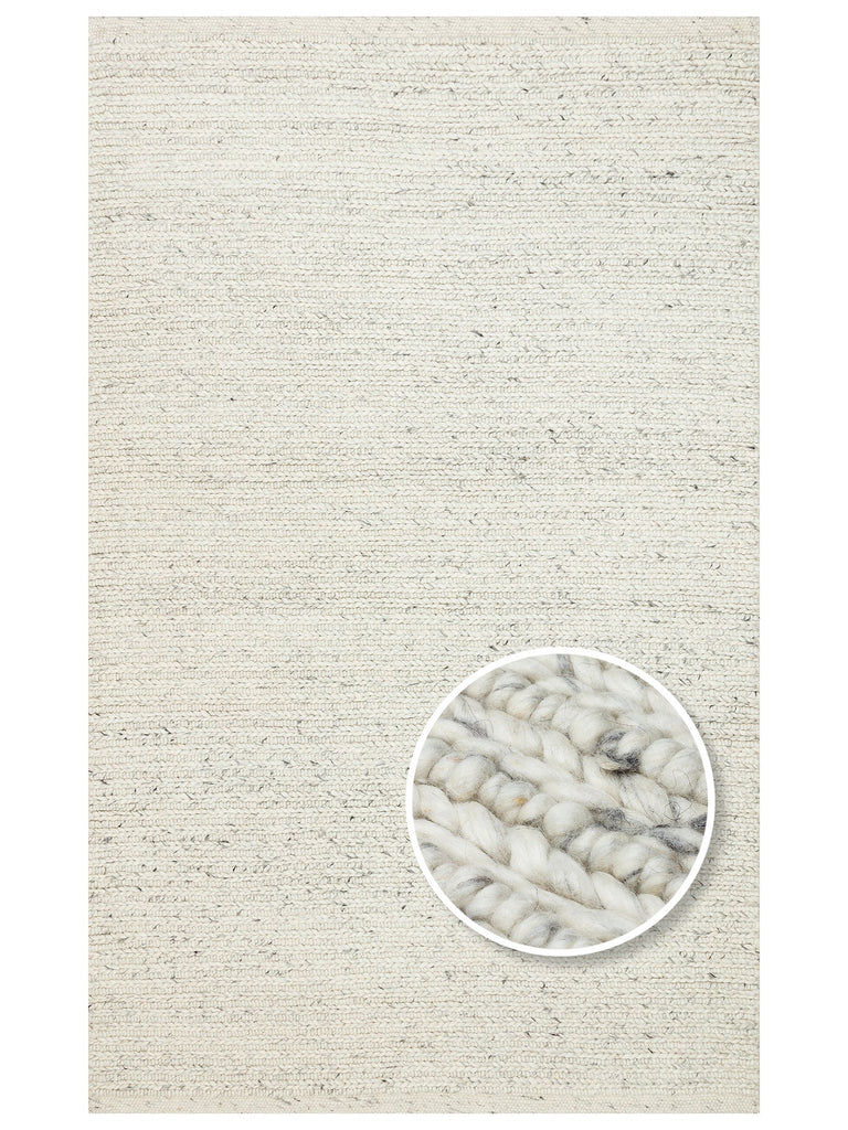 Woolstar %100 Naturel Kazak Desenli Salon Oturma Odası Koridor Antre El Dokuma Örgü Halı 07 L.GREY