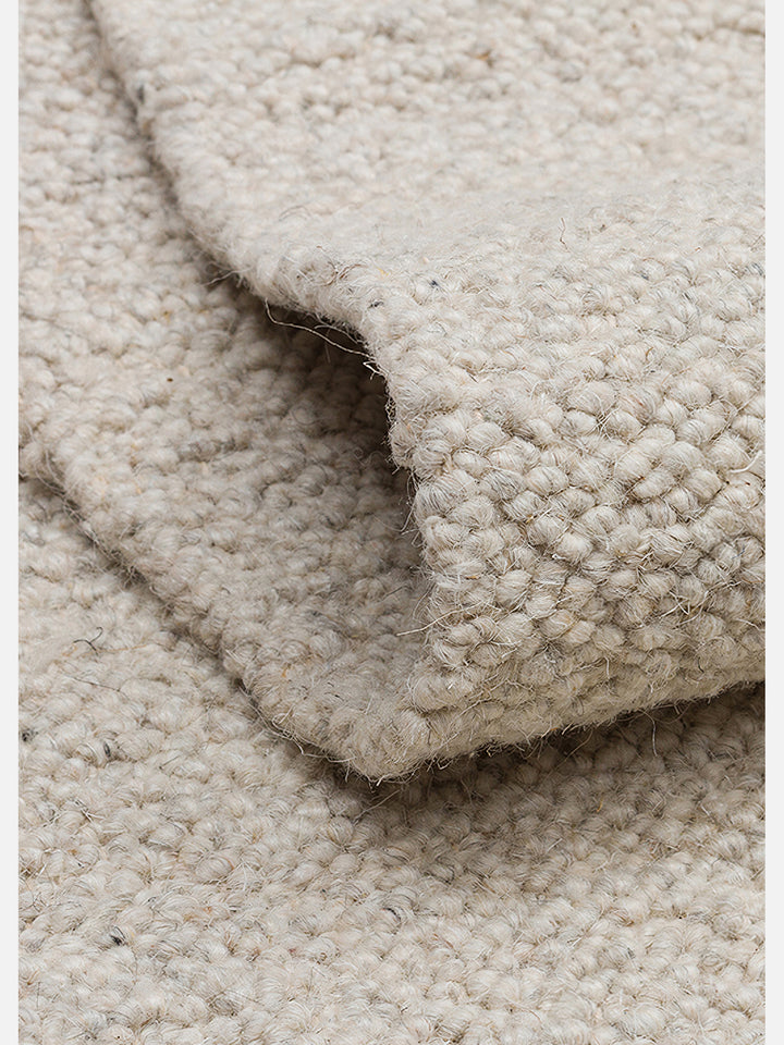 Agra Serisi Yün Polyester ve Pamuk Karışımı El Dokuma Halı SILVER - Carpetdocia