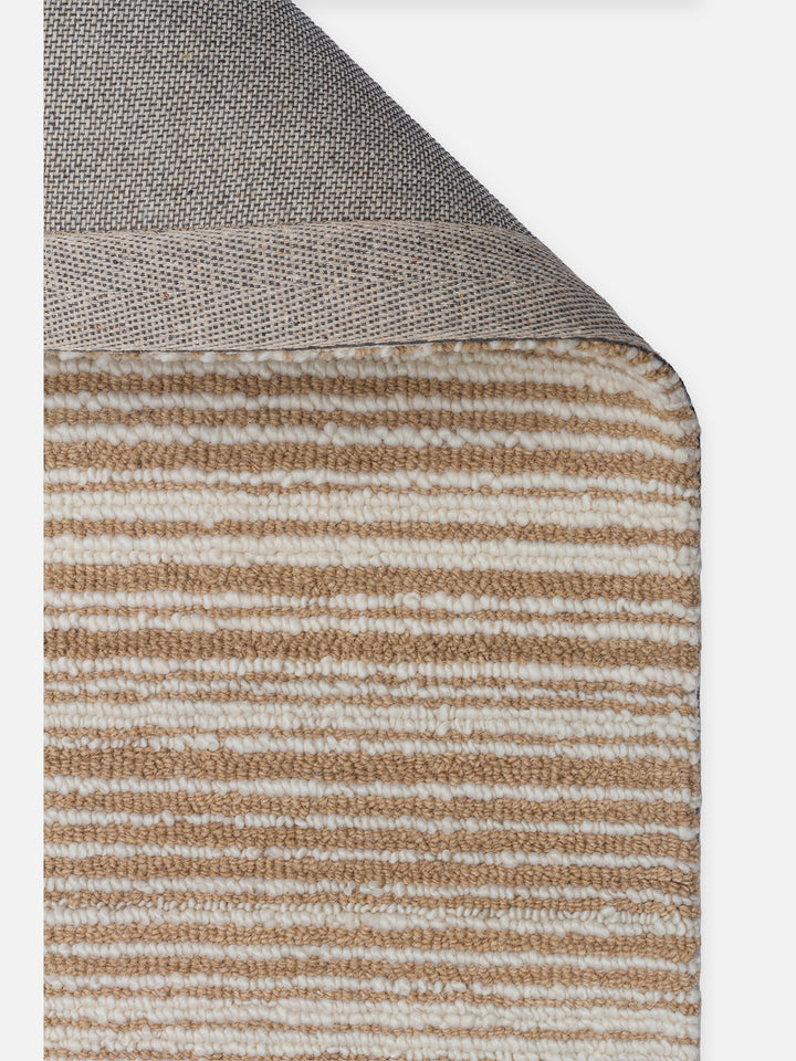 Barcelona Serisi Yün ve Pamuk Karışımı El Dokuma Halı BEIGE - Carpetdocia