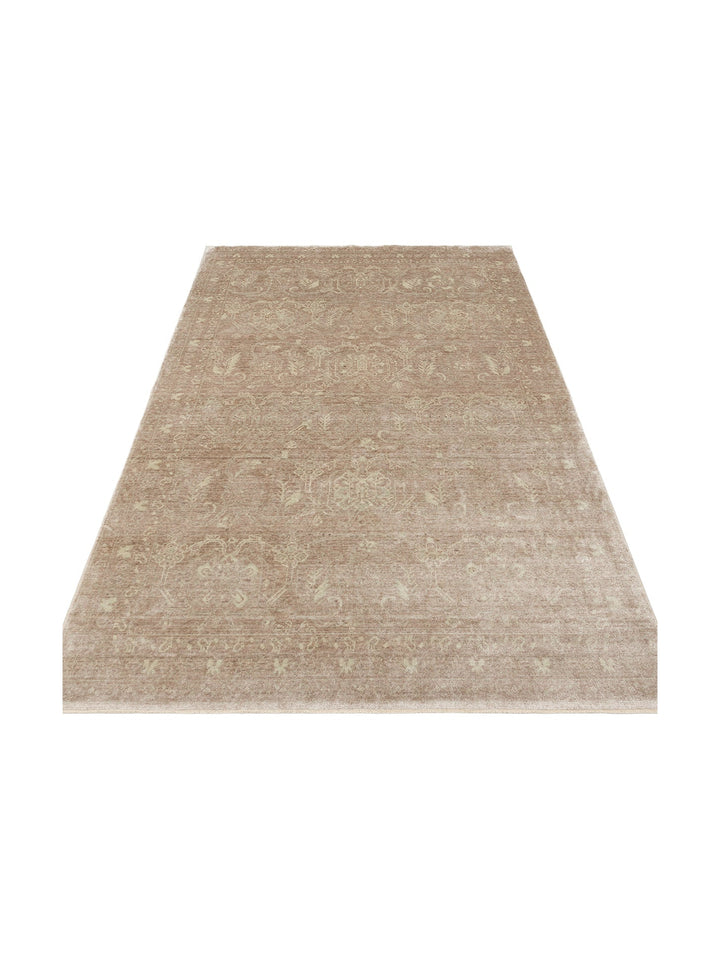 Çırağan %100 Naturel Özel Işıltılı El Emeği ile Özel Tezgahlarda Üretilen TENCEL™ Uşak Halısı 11 NAT - Carpetdocia