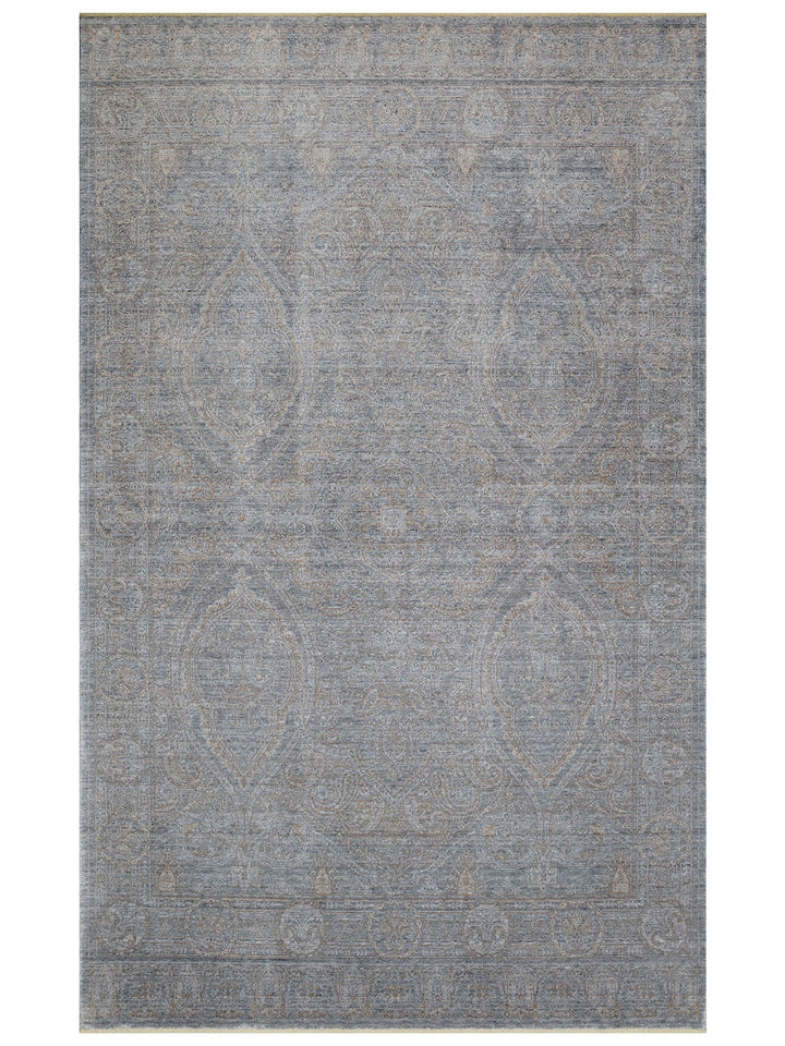 Çırağan %100 Naturel Özel Işıltılı El Emeği ile Özel Tezgahlarda Üretilen TENCEL™ Uşak Halısı 3DGRBZ - Carpetdocia