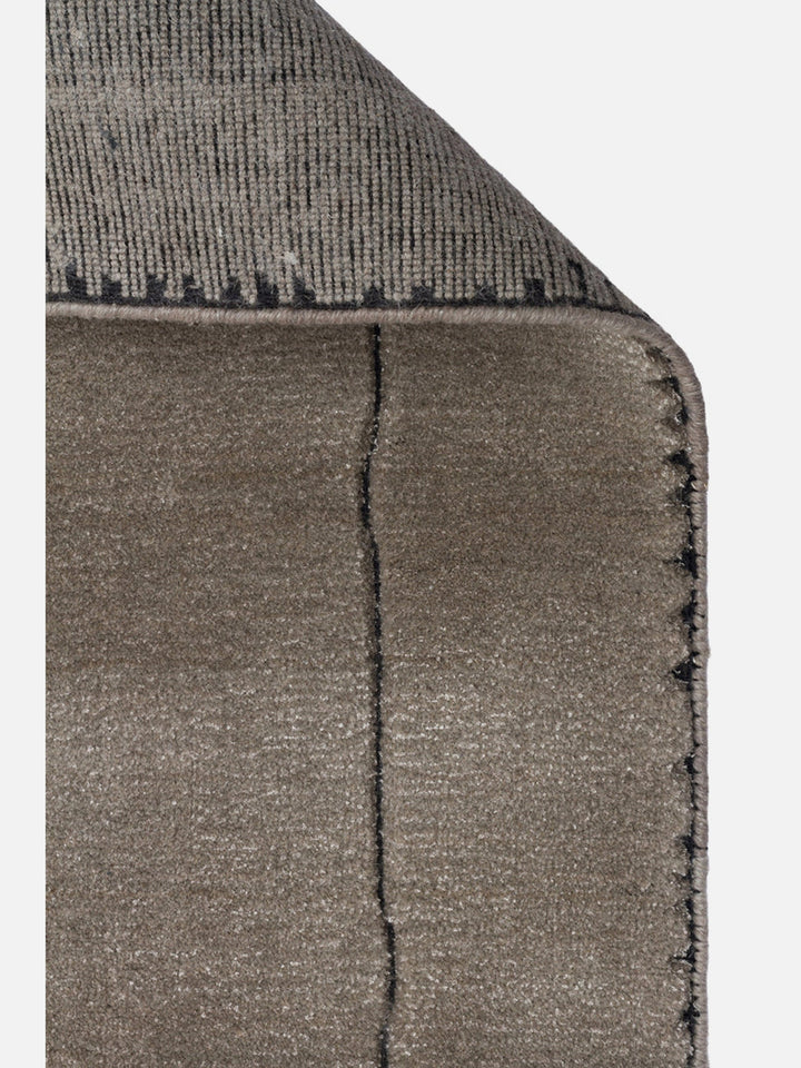 Dakar Serisi Yün Rayon ve Polyester Karışımı El Dokuma Halı GREY - Carpetdocia