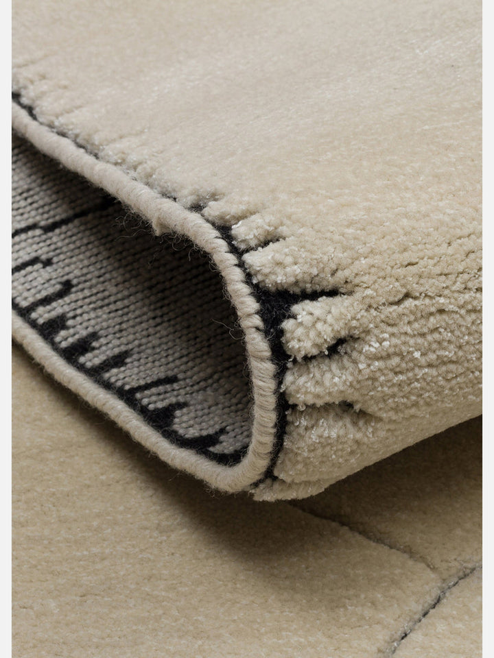 Dakar Serisi Yün Rayon ve Polyester Karışımı El Dokuma Halı IVORY - Carpetdocia