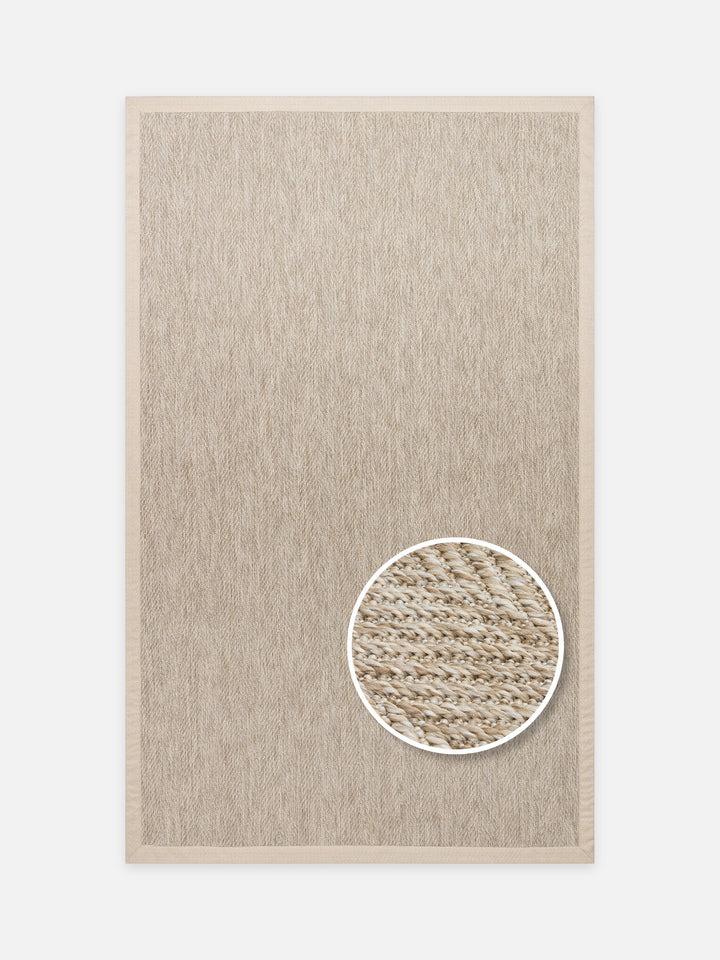 Dream Bordürlü İç ve Dış Mekan Kullanımına Uygun Hav Vermeyen Kolay Temizlenebilir Sisal Halı 2704LBBB - Carpetdocia - kusbakisi