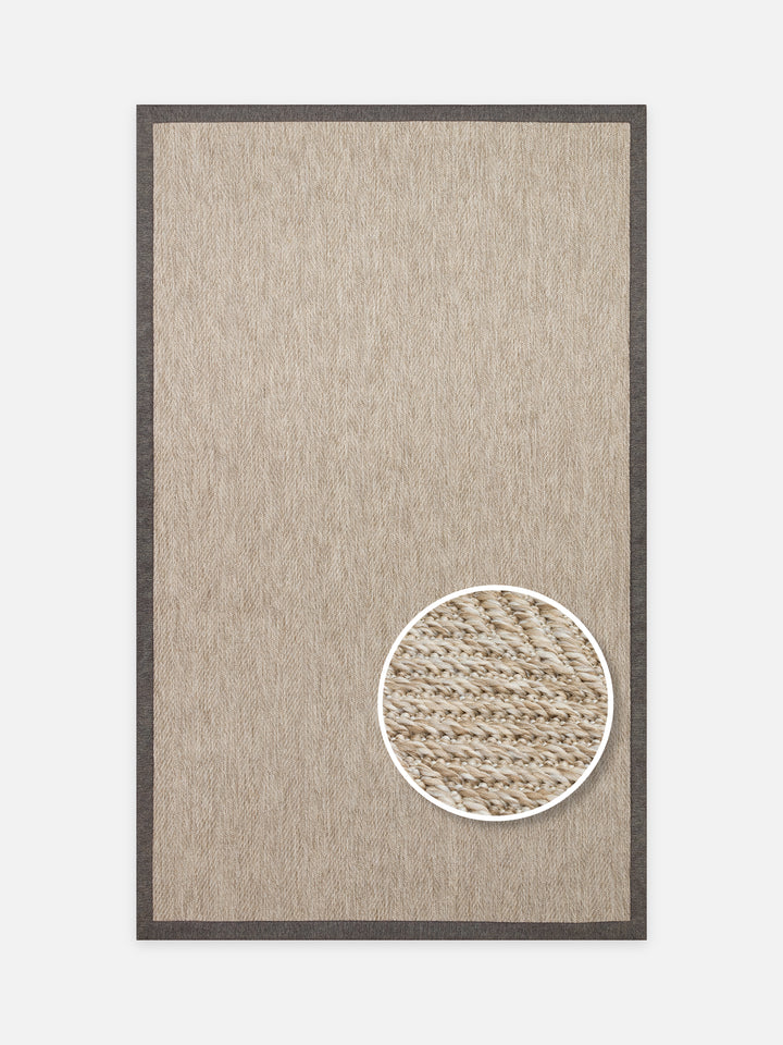 Dream Bordürlü İç ve Dış Mekan Kullanımına Uygun Hav Vermeyen Kolay Temizlenebilir Sisal Halı 2704LBBDMIX - Carpetdocia - kusbakisi