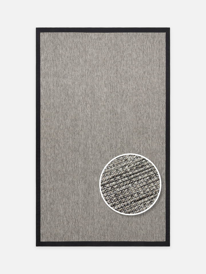 Dream Bordürlü İç ve Dış Mekan Kullanımına Uygun Hav Vermeyen Kolay Temizlenebilir Sisal Halı 2705GBLACK - Carpetdocia - kusbakisi