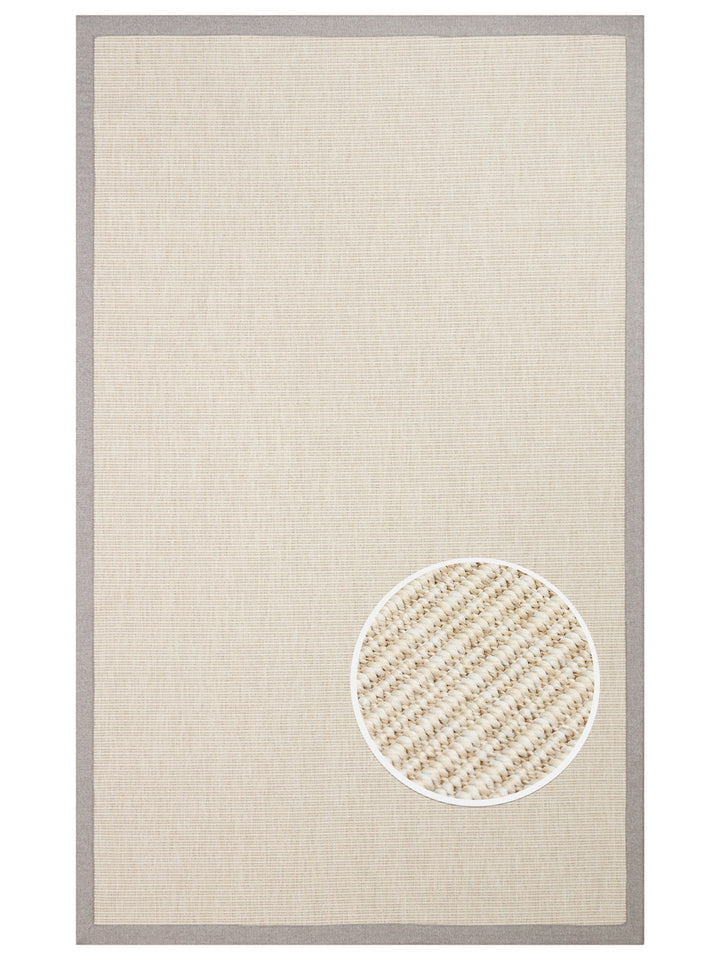 Dream Bordürlü İç ve Dış Mekan Kullanımına Uygun Hav Vermeyen Kolay Temizlenebilir Sisal Halı 2706CBG - Carpetdocia