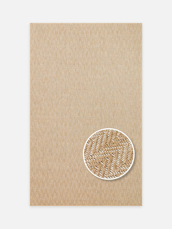 Dream İç ve Dış Mekan Kullanımına Uygun Kolay Temizlenebilir Sisal Görünümlü Halı 02 NATURAL WHITEXW - Carpetdocia - kusbakisi