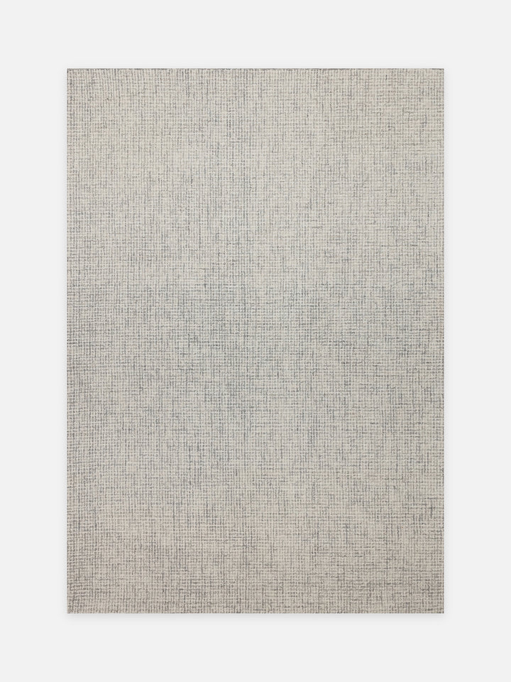 Dublin Series Wool and Cotton Blend Handwoven Rug SILVER