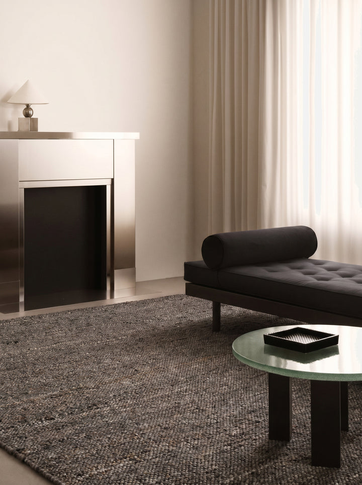 Jakarta Serisi Yün Polyester ve Pamuk Karışımı El Dokuma Halı ANTRASIT mekan görünümü 1