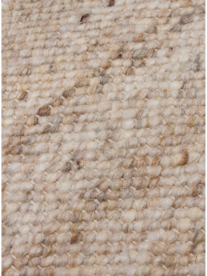 Alfombra tejida a mano de mezcla de lana, poliéster y algodón serie Jakarta BEIGE