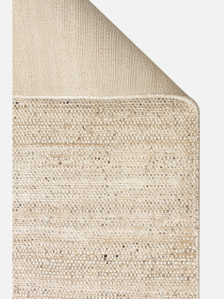 Kelly Serisi %100 Naturel Yün ve Viskon El Dokuma Salon Oturma Odası Yatak Odası Halı BEIGE - Carpetdocia
