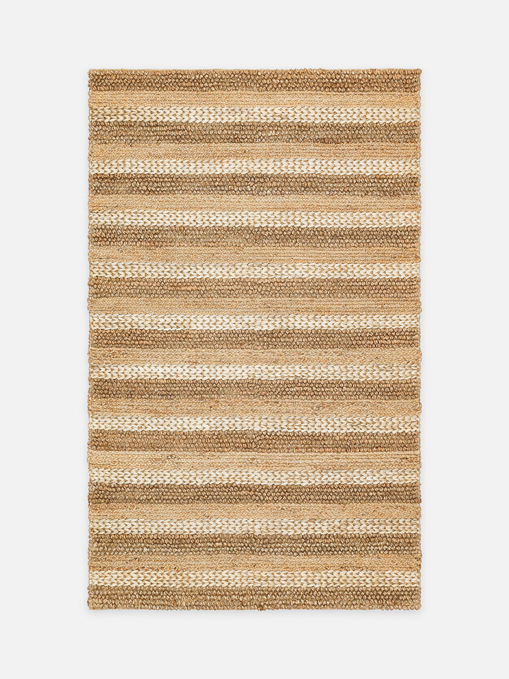 Knit Jüt Farklı Örgü Dokusuna Sahip El Dokuma Naturel Jüt Hasır Halı 1410 NATURAL XW - Carpetdocia - kusbakisi