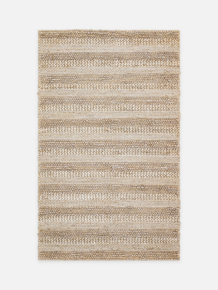 Knit Jüt Farklı Örgü Dokusuna Sahip El Dokuma Naturel Jüt Hasır Halı 1410 SILVER XW - Carpetdocia - kusbakisi
