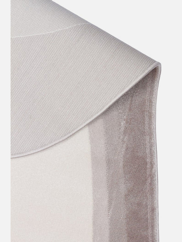 Monza Art Geometrik Desenli Yüksek Kalite Sık Dokuma Parlak Modern Salon Halısı 01 CREAM BLACK Q - Carpetdocia