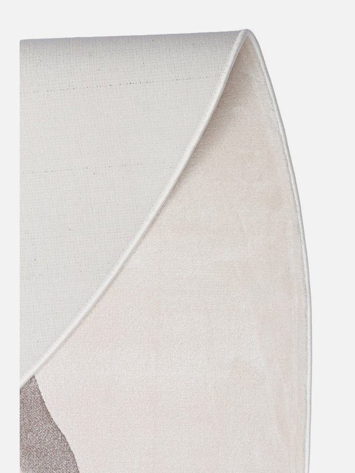 Monza Art Geometrik Desenli Yüksek Kalite Sık Dokuma Parlak Modern Salon Halısı 06 CREAM GREY - Carpetdocia