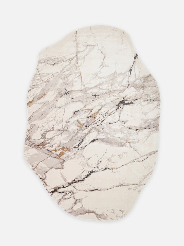 Monza Art Geometrik Desenli Yüksek Kalite Sık Dokuma Parlak Modern Salon Halısı 12 CREAM GREY - Carpetdocia - kusbakisi