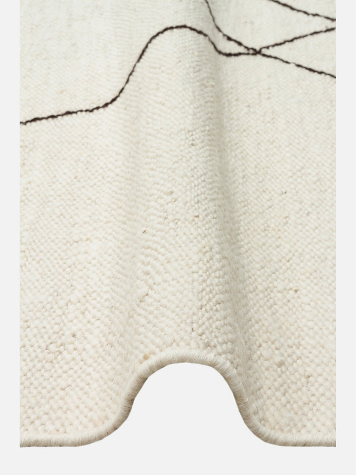 Cordoba Serisi Beyaz (White) El Dokuma Kilim