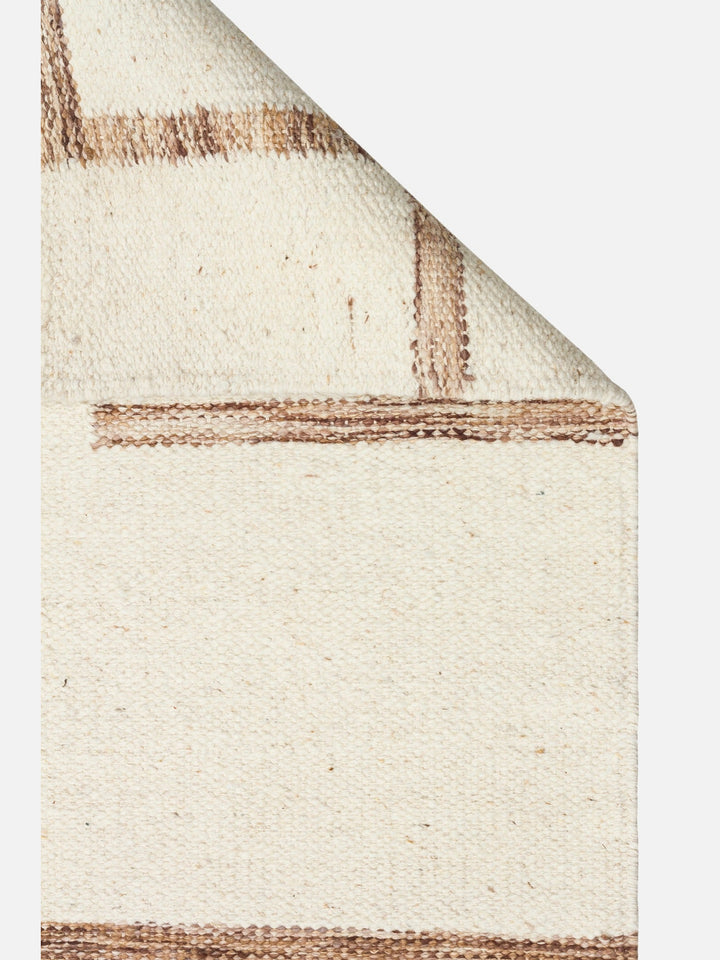 Cordoba Serisi Fildişi-Kahve (Ivory Brown) El Dokuma Kilim