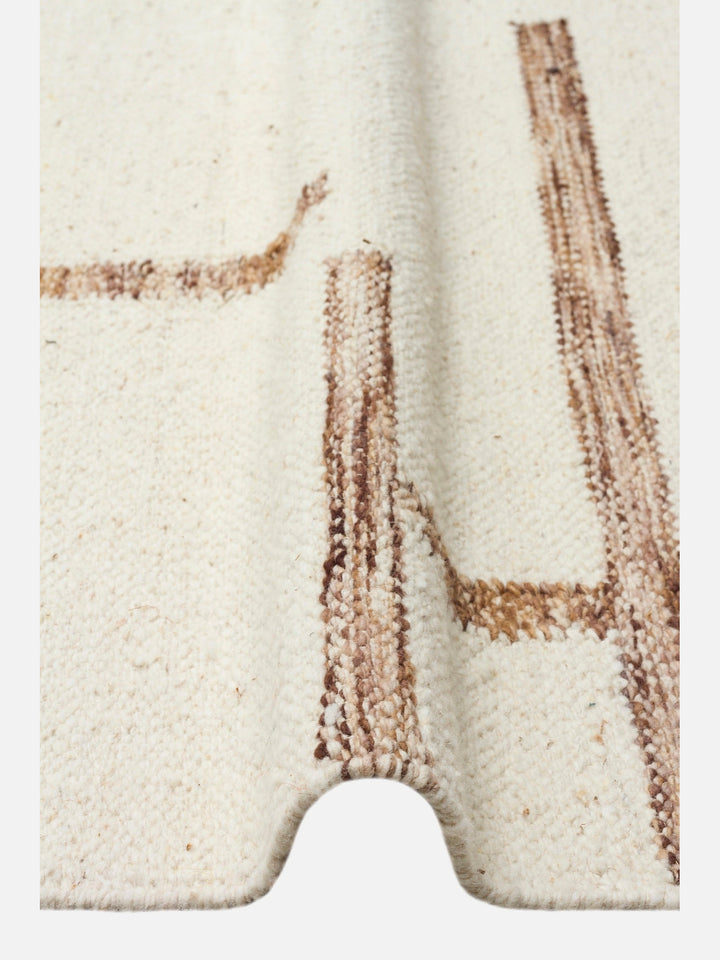 Cordoba Serisi Fildişi-Kahve (Ivory Brown) El Dokuma Kilim