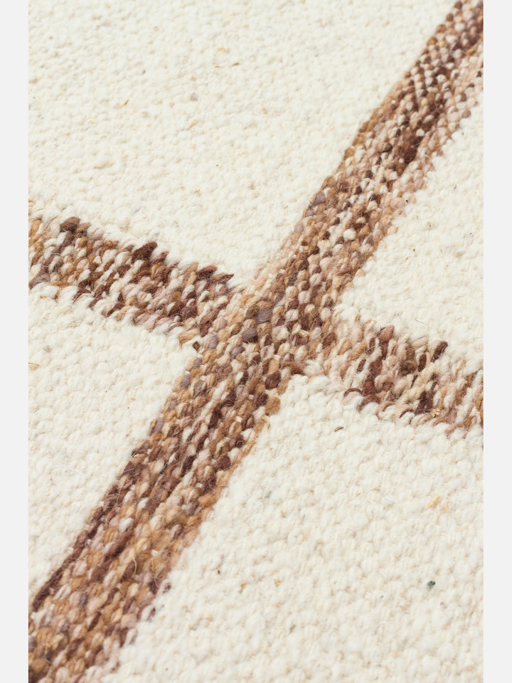 Cordoba Serisi Fildişi-Kahve (Ivory Brown) El Dokuma Kilim