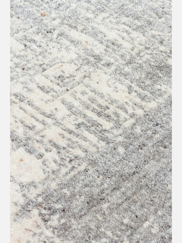 Palette Serisi %100 Naturel Yün Viskon Pamuk El Dokuma İskandinav Salon Oturma Odası Halı BEIGE GREY - Carpetdocia
