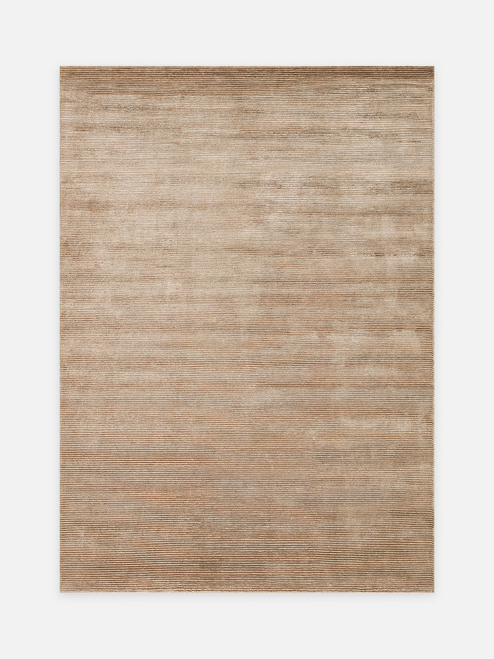 Portofino Serisi %100 Naturel Viskon Yün Pamuk El Dokuma Modern Salon Oturma Odası Halı BROWN - Carpetdocia - kusbakisi