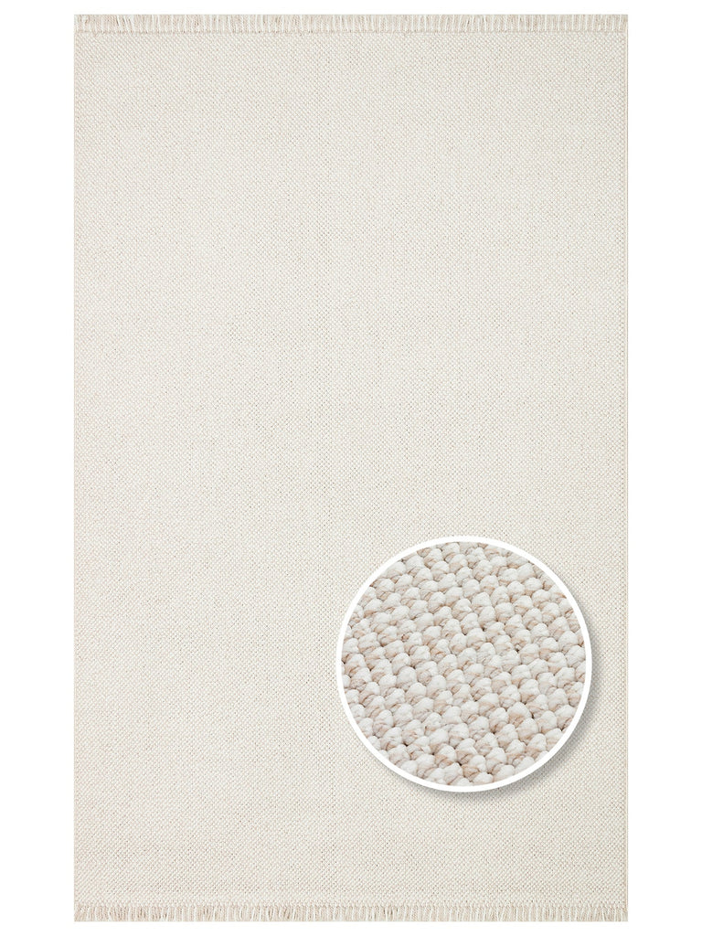 İskandinav Serisi Hasır Dokuma Oturma Odası Koridor Antre Mutfak Modern Halı PLAIN BEIGE