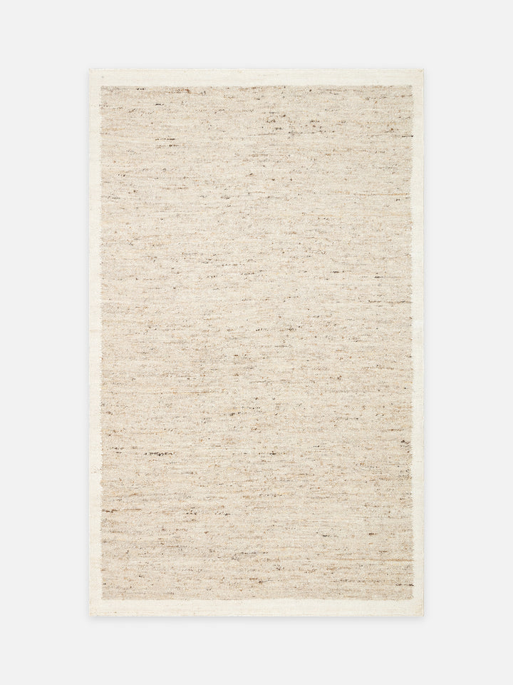 Urumchi %100 Naturel Yün Jüt Karışımı Oturma Odası Salon Koridor Mutfak El Dokuma Halı 01 GREY CREAM - Carpetdocia