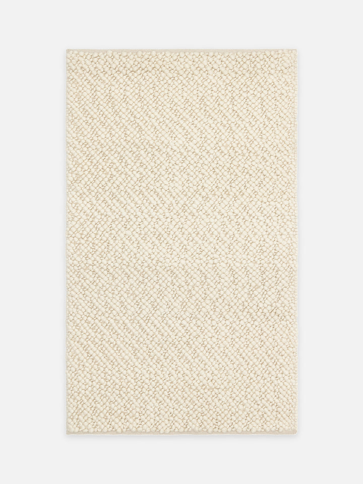 Woolstar %100 Naturel Kazak Desenli Salon Oturma Odası Koridor Antre El Dokuma Örgü Halı 06 CREAM - Carpetdocia