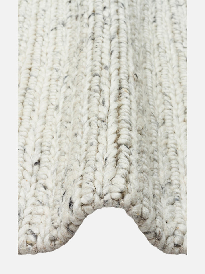 Woolstar %100 Naturel Kazak Desenli Salon Oturma Odası Koridor Antre El Dokuma Örgü Halı 07 L.GREY - Carpetdocia