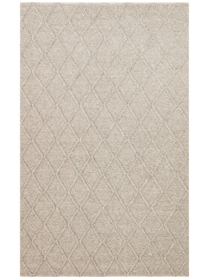 Woolstar %100 Naturel Kazak Desenli Salon Oturma Odası Koridor Antre El Dokuma Örgü Halı DIAMONDBRWN - Carpetdocia
