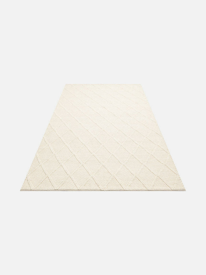Woolstar %100 Naturel Kazak Desenli Salon Oturma Odası Koridor Antre El Dokuma Örgü Halı DIAMONDCREM - Carpetdocia