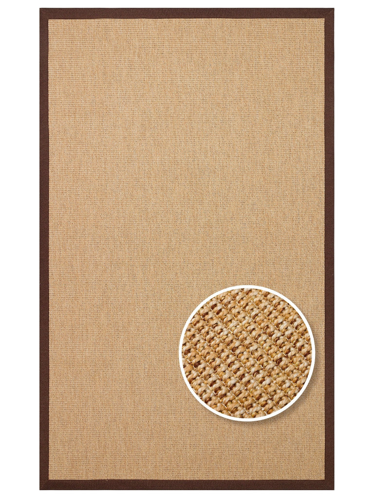 Dream Bordered, Lint-Free, Easy-to-Clean Sisal Carpet Suitable for Indoor and Outdoor Use 2702GBBMIX
