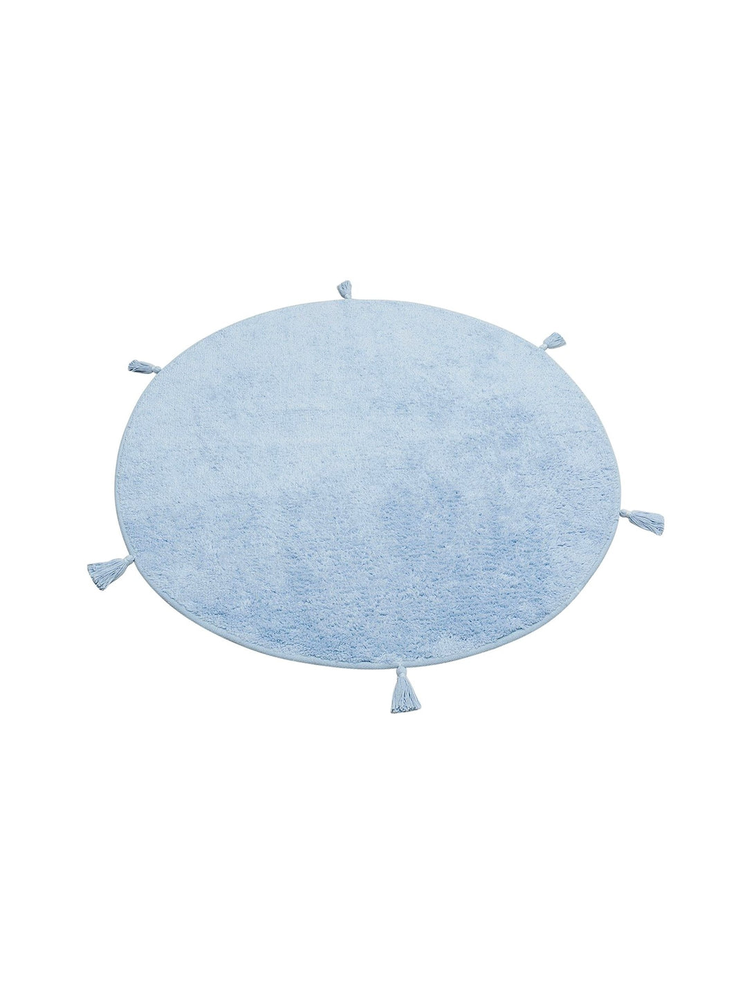 Cotton Baby 100% Natural Cotton Washable Non-Slip Based Baby Rug PLAIN BLUE Q