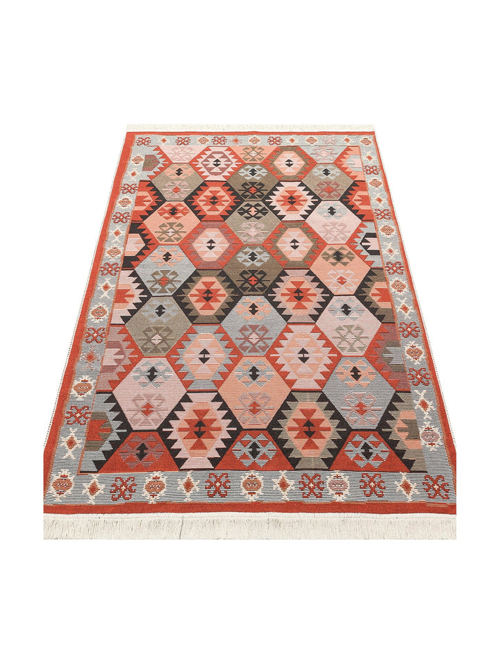 Maya 100% Natural Cotton Washable Double Sided Living Room Kitchen Hallway Modern Rug 42 MULTY