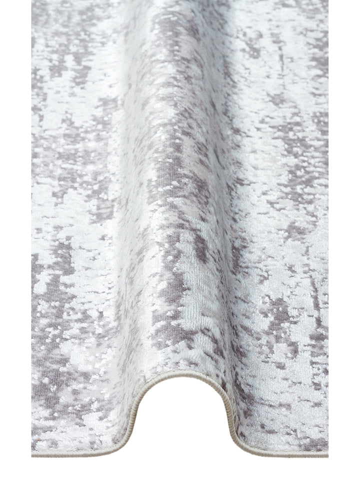 Smooth Washable Non-Slip Shiny Living Room Hallway Fine Woven Modern Carpet 112 GREY