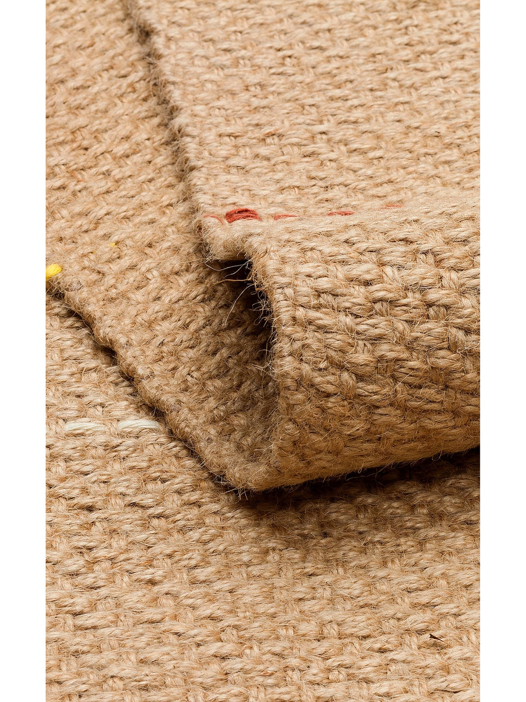 Agra 100% Natural Jute and Cotton Double Sided Living Room Corridor Kitchen Balcony Modern Rug 1MUL