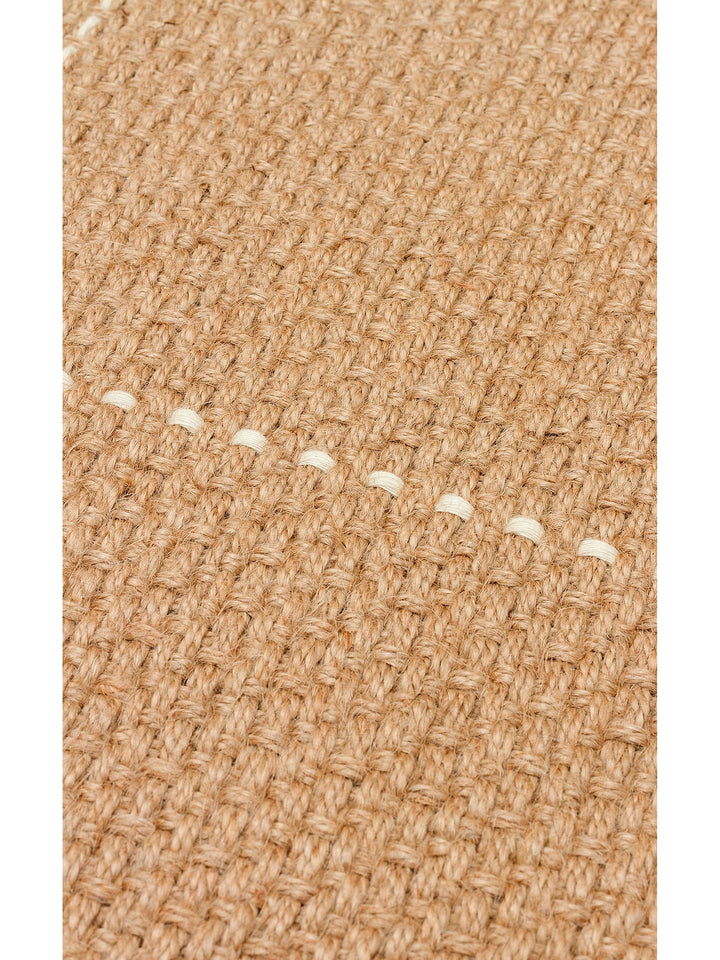 Agra 100% Natural Jute and Cotton Double Sided Living Room Corridor Kitchen Balcony Modern Rug 1WH