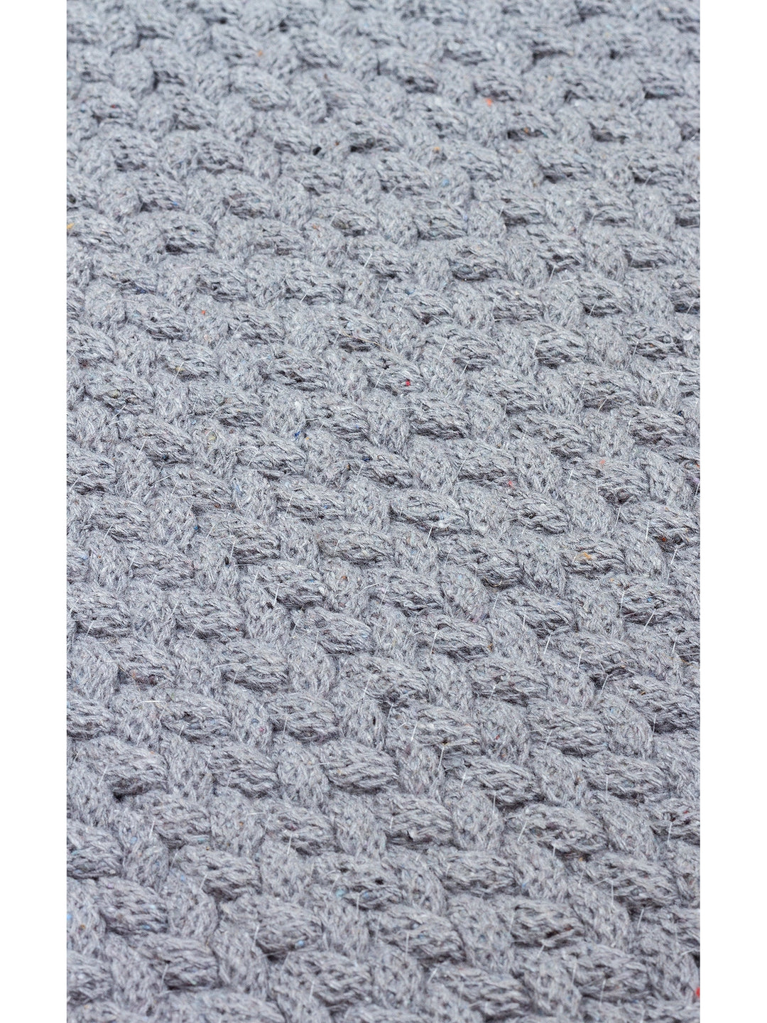 Cancun Colorful Jute Look Straw Knitted Carpet 18 GREY Q