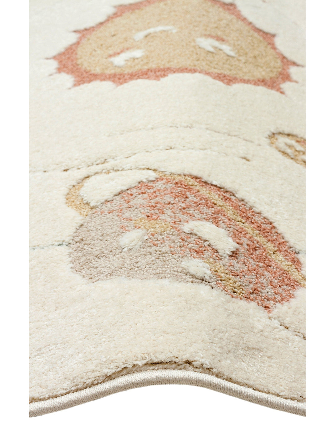 Carpetdocia Kids Pastel Colored Fluff and Dust-Free Children's Carpet 02 CREAM MULTY